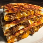 Cheeseburger quesadilla