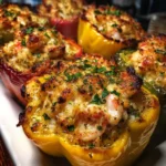 Crab and shrimp stuffed peppers