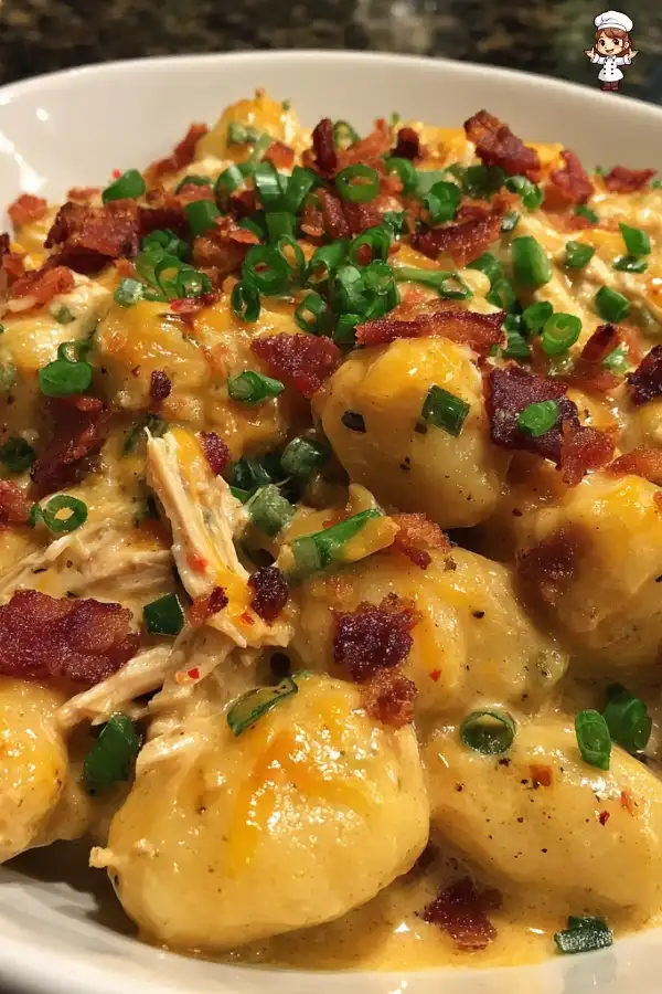 Creamy crack chicken gnocchi