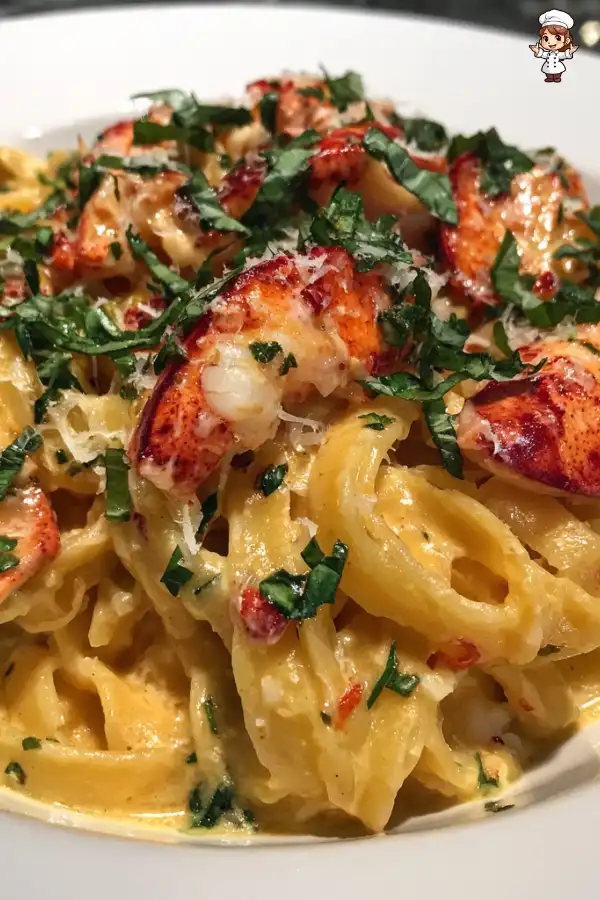 Creamy spicy lobster pasta recipe