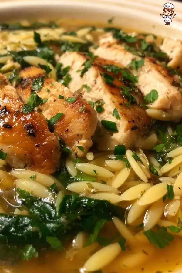 Lemon chicken orzo