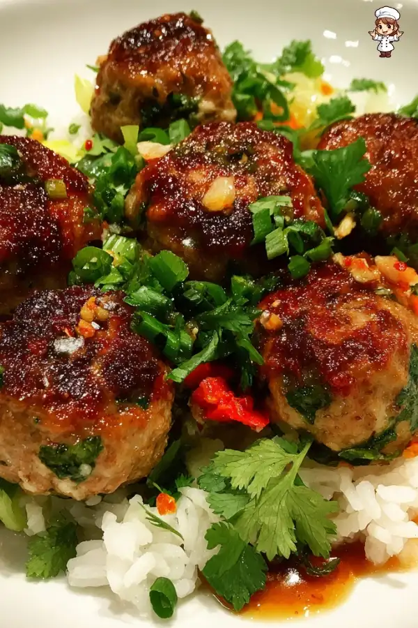 Lemongrass meatball bowls