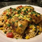 Mexican queso chicken and rice