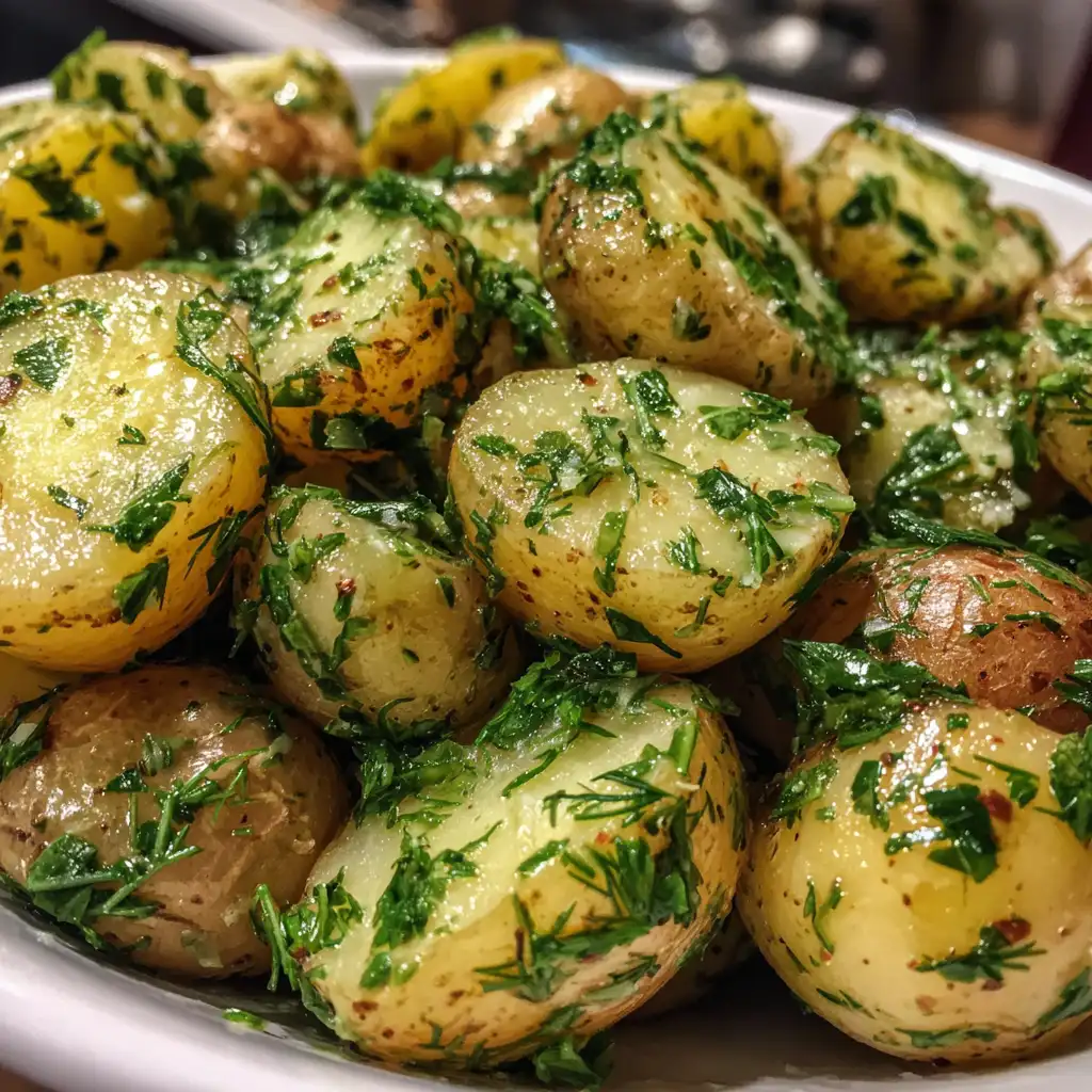 No mayo herb potato salad