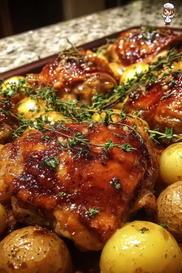 One Pan Honey Garlic Chicken with Potatoes