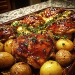 One Pan Honey Garlic Chicken with Potatoes