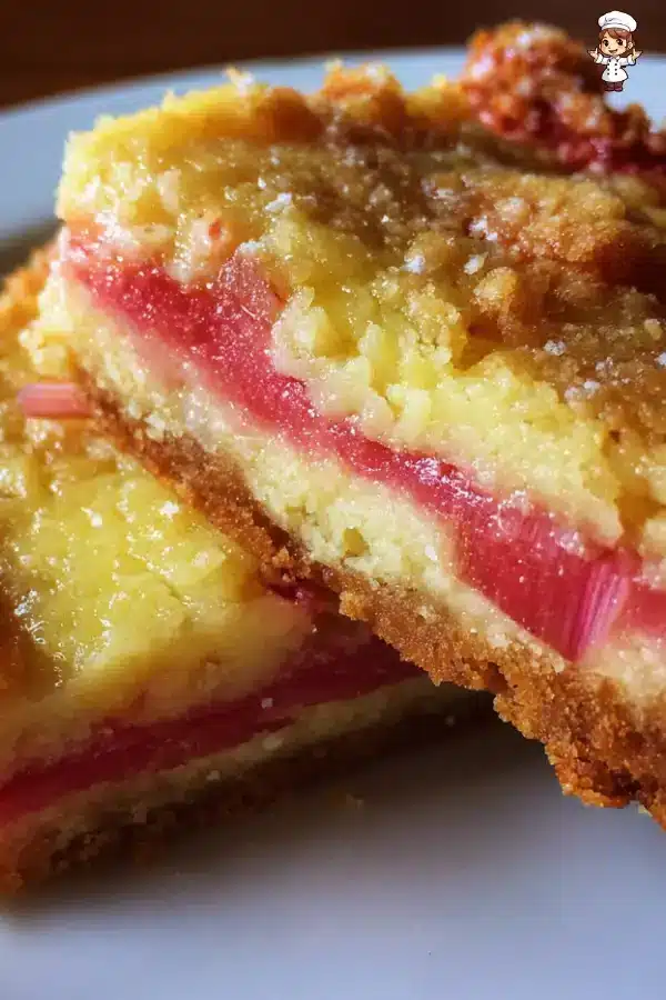 Rhubarb custard bars recipe