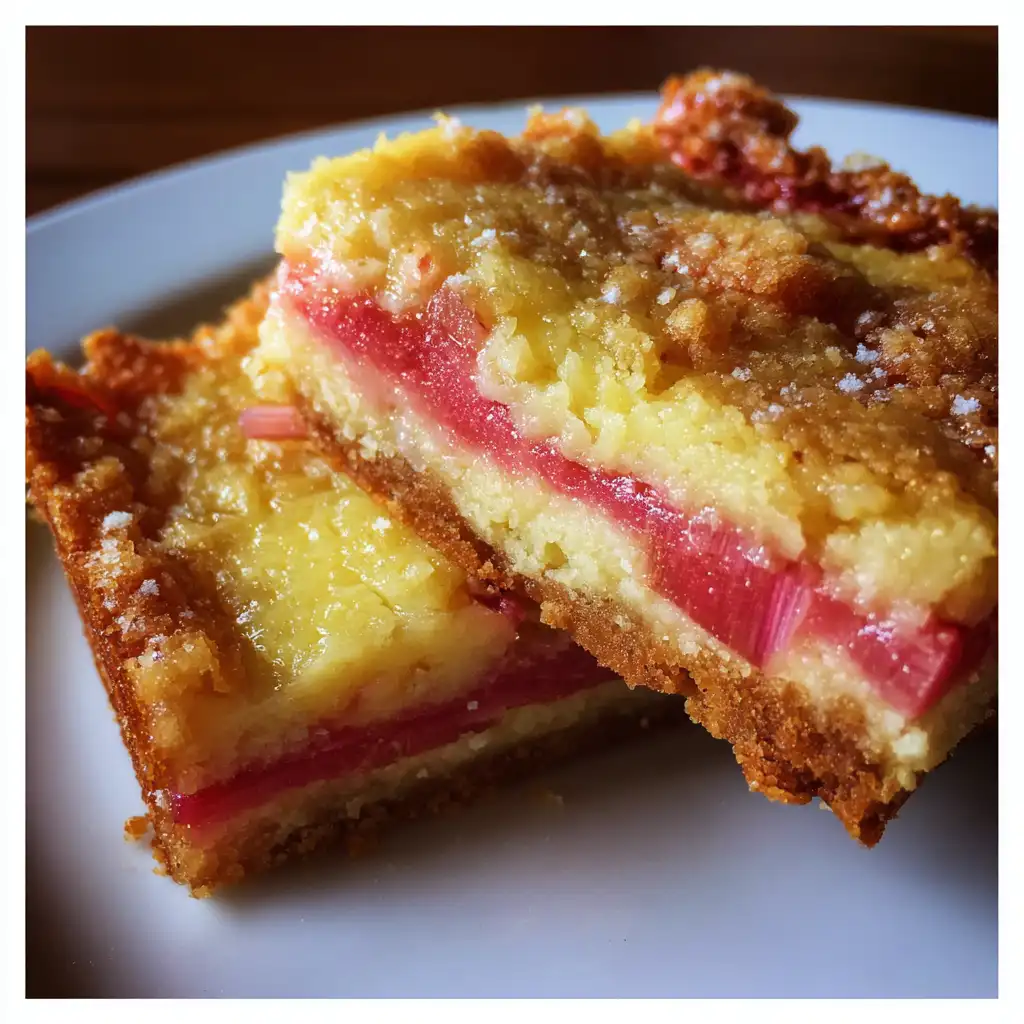 Rhubarb custard bars recipe