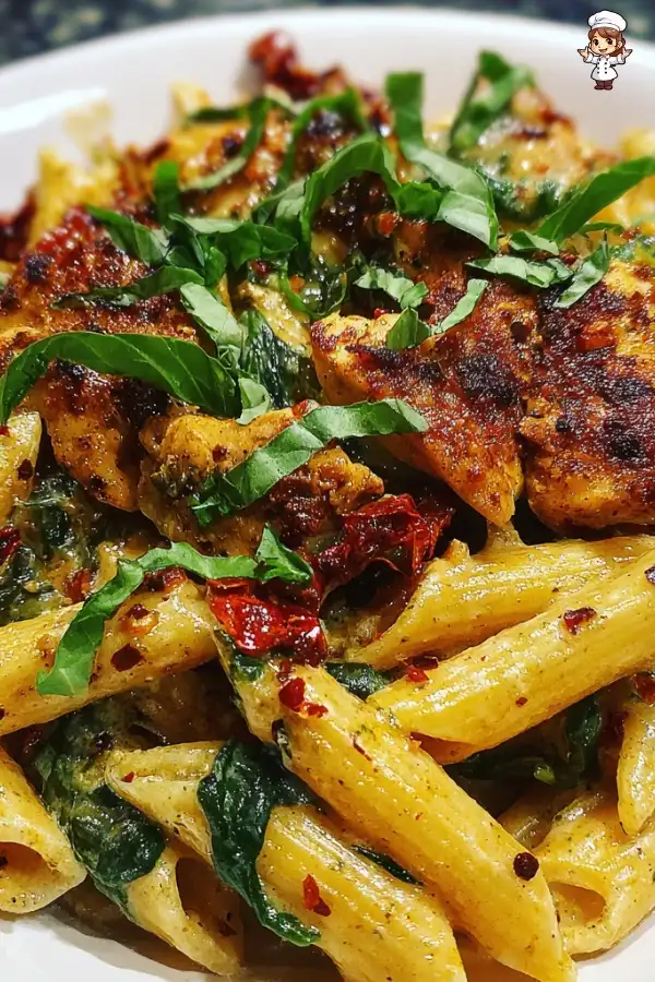 Spicy Tuscan chicken pasta recipe
