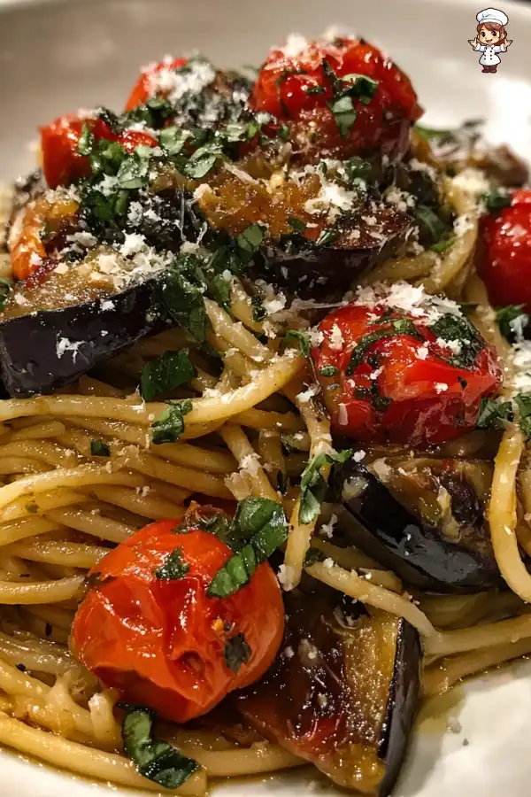 Spicy eggplant pasta recipe