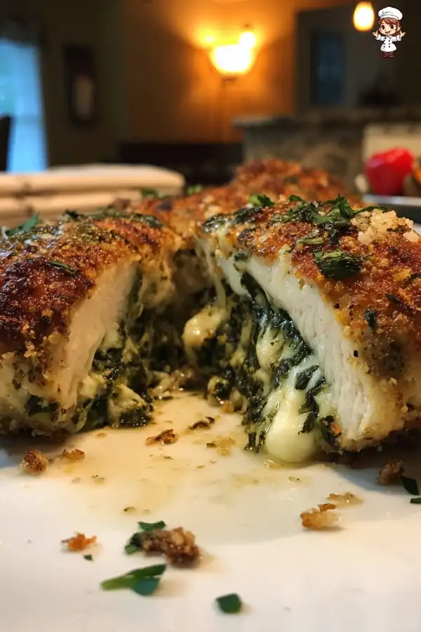 Spinach cream cheese stuffed chicken recipe