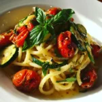 Zucchini and tomato pasta