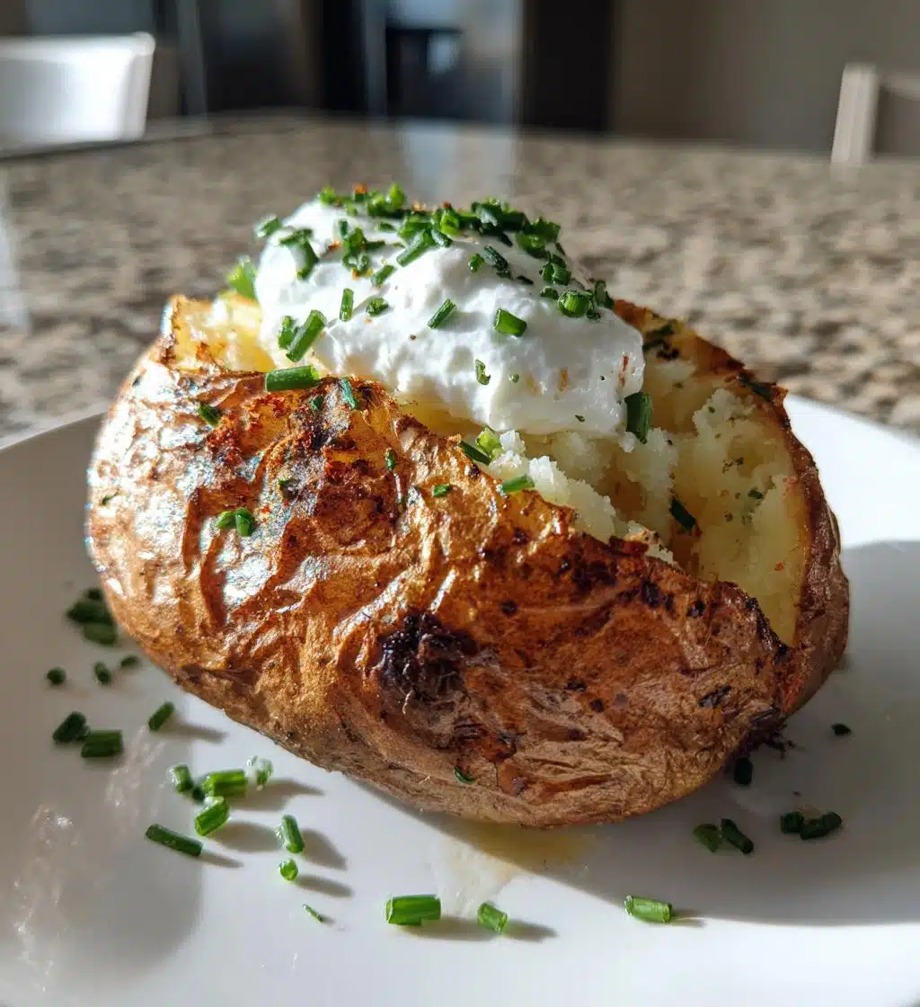 air fryer baked potato - detail 1