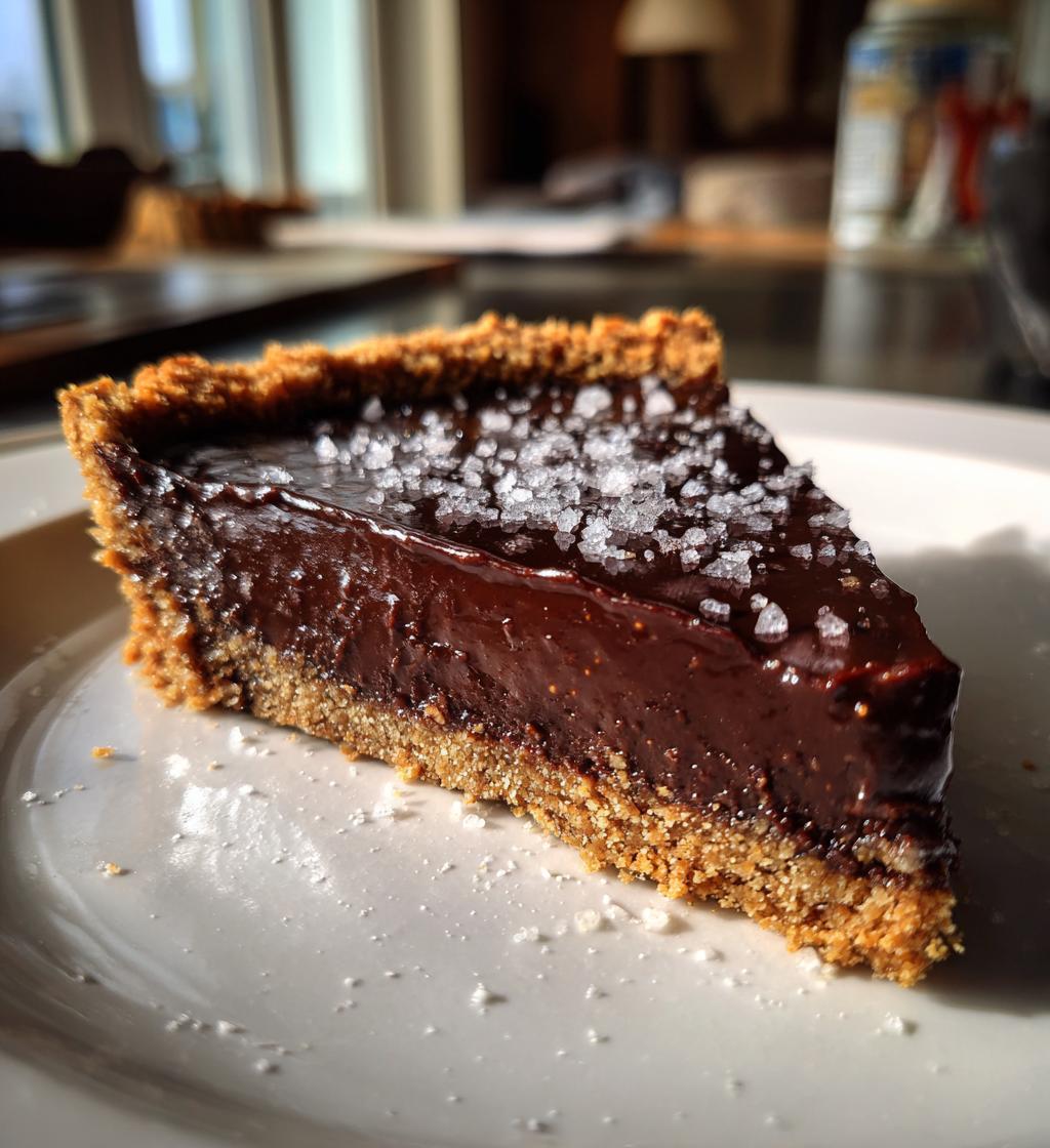 amazing salted dark chocolate tart