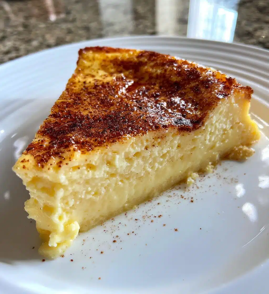 amish baked custard - detail 1