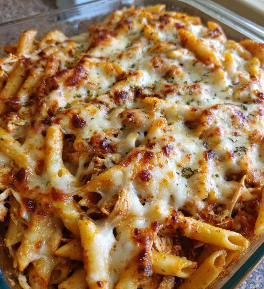 baked chicken parmesan pasta - detail 1