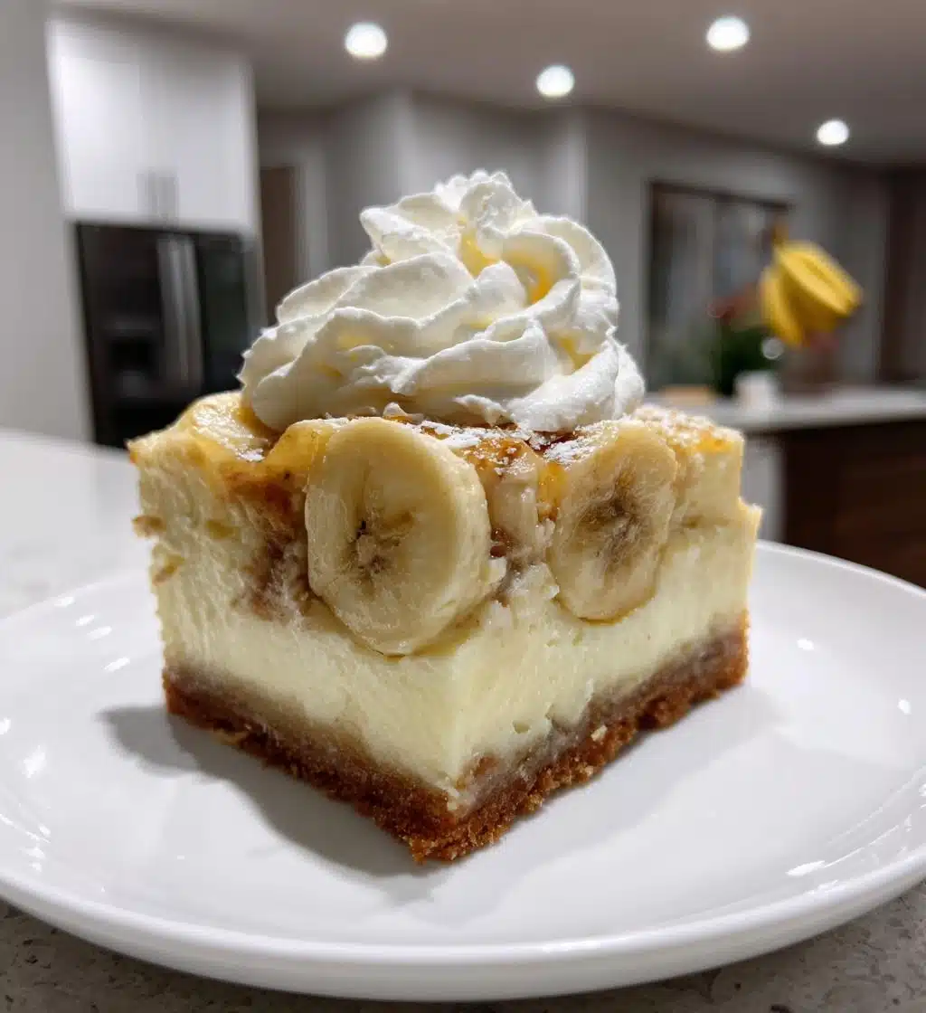 banana cream cheesecake bars - detail 1