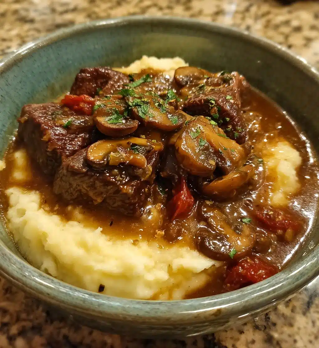 beef tips with mushroom gravy