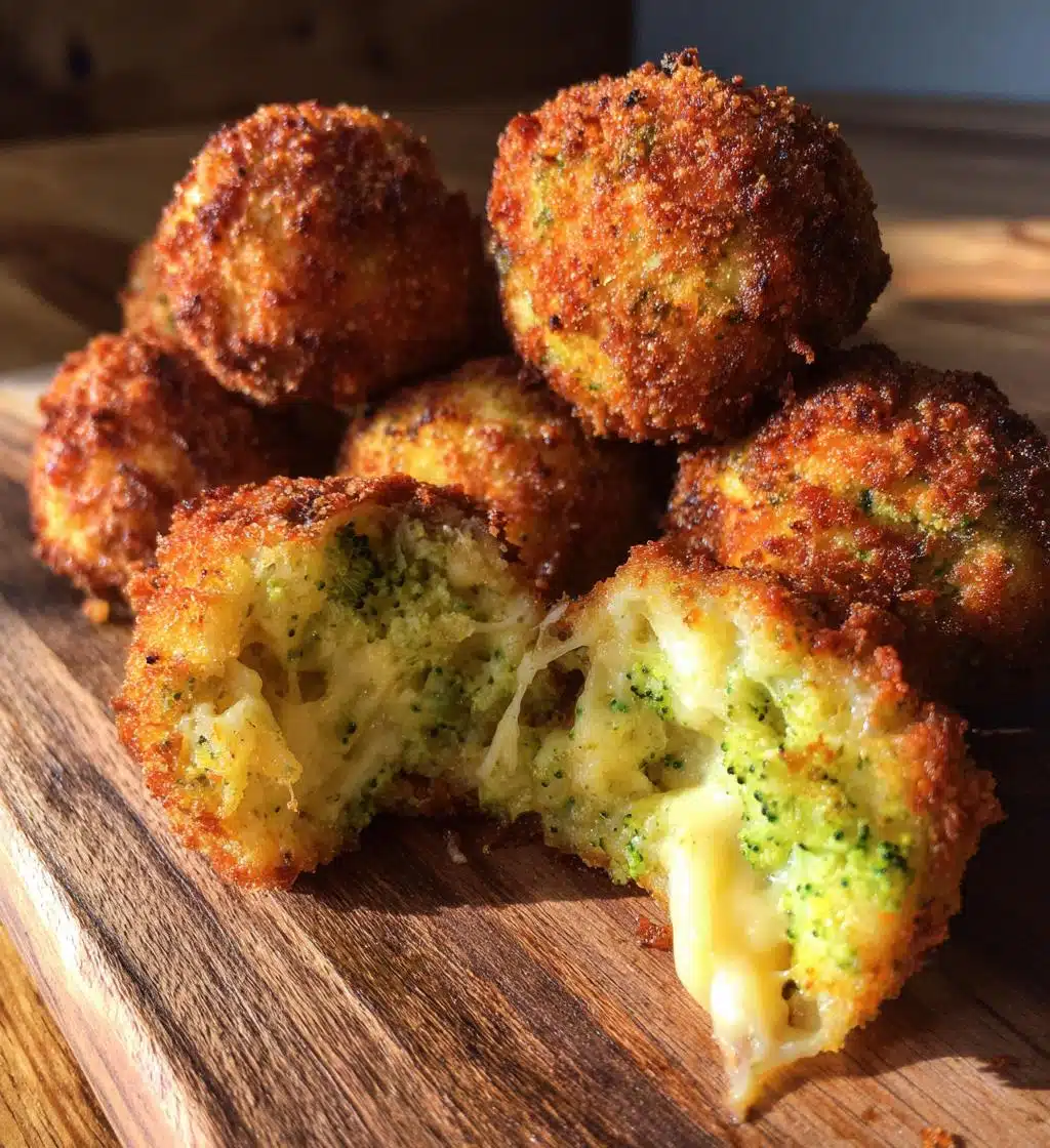broccoli cheese balls - detail 1