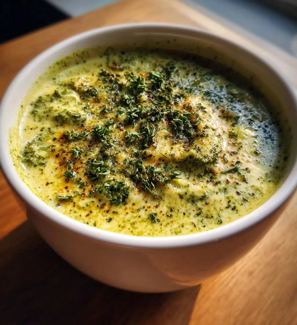 broccoli cheese soup - detail 1