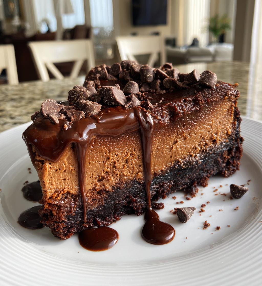 brownie bottom chocolate cheesecake