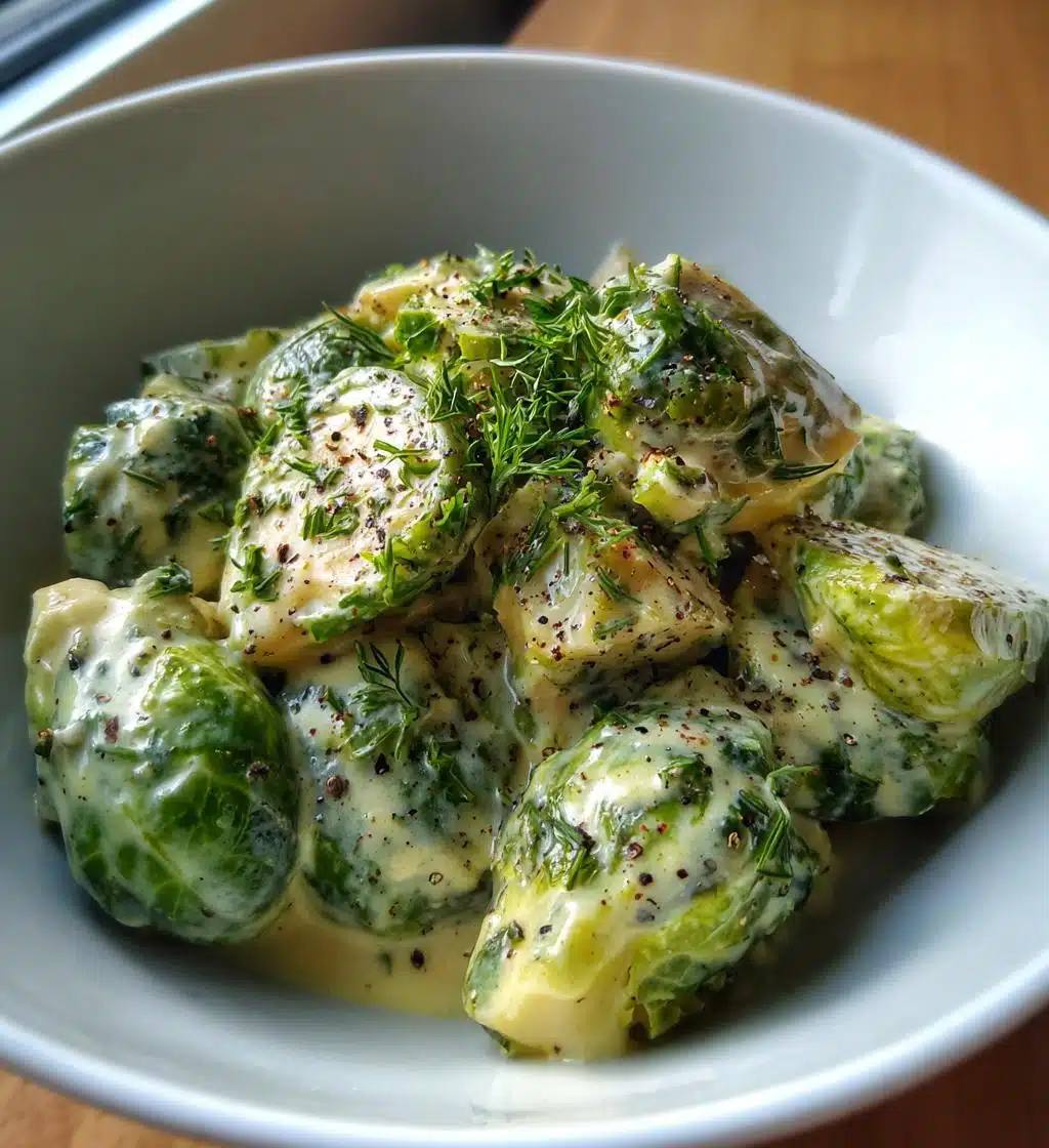 brussels sprouts in alfredo sauce