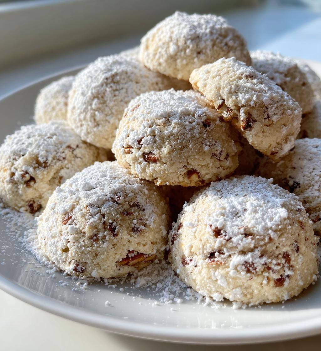 buttery pecan snowball cookies