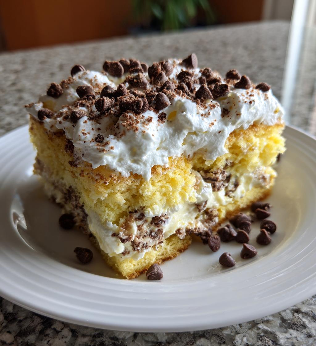 cannoli poke cake - detail 1