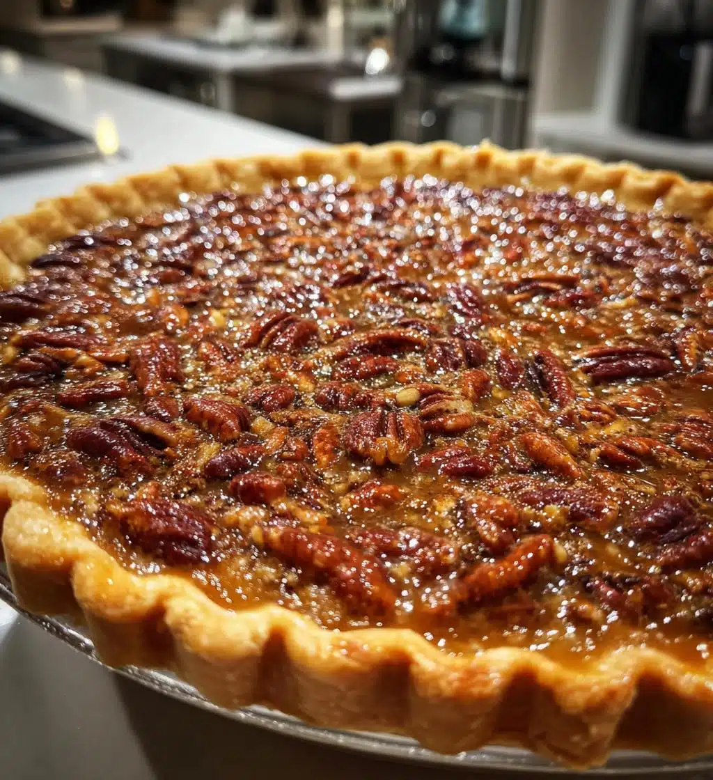caramel pecan delight pie - detail 1