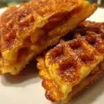 caramelized apple waffle pastries