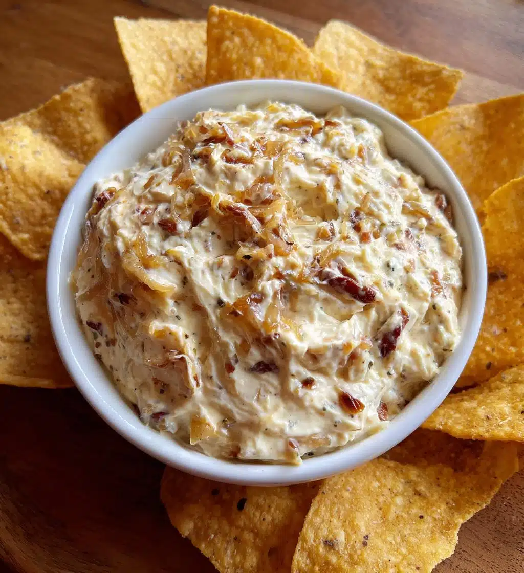 caramelized onion dip - detail 1