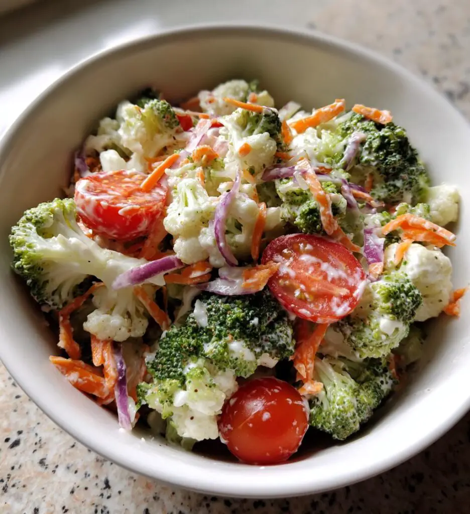 cauliflower broccoli salad