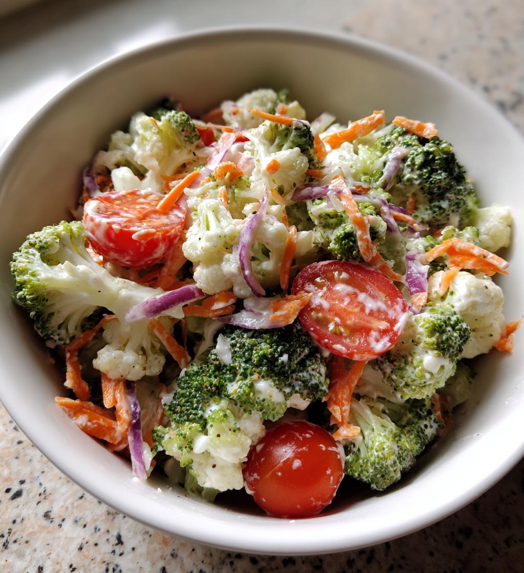 cauliflower broccoli salad
