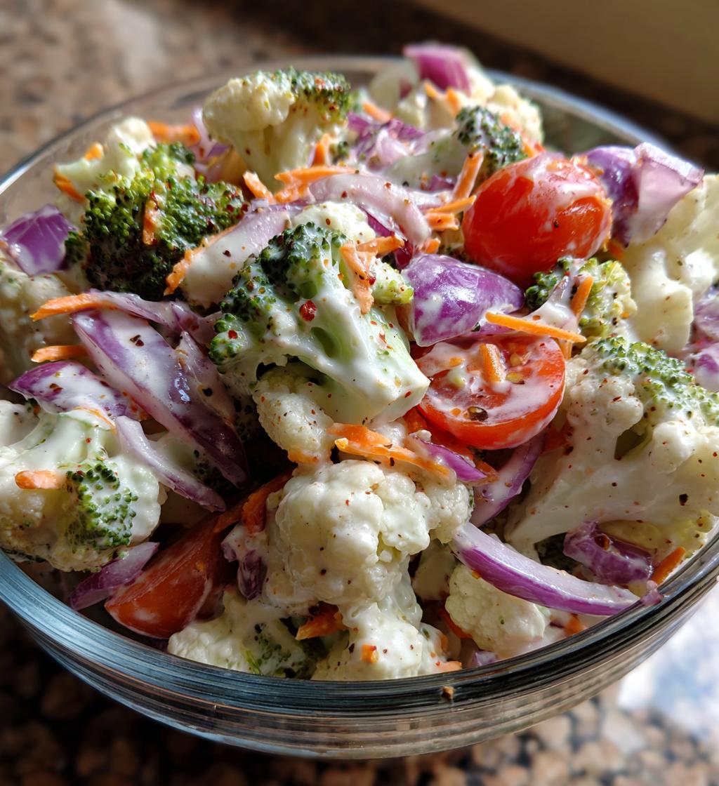 cauliflower broccoli salad