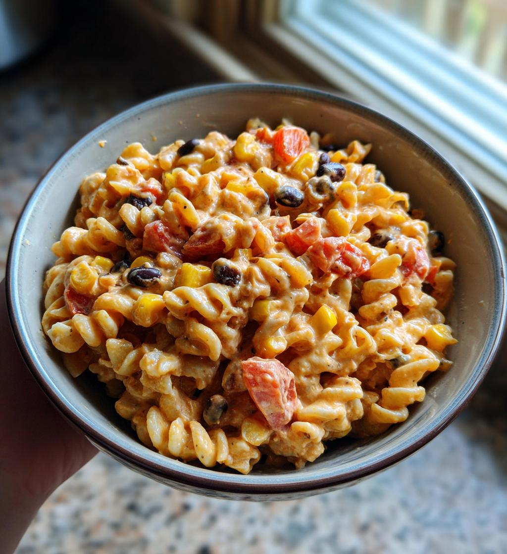 cheesy taco cream cheese pasta - detail 1