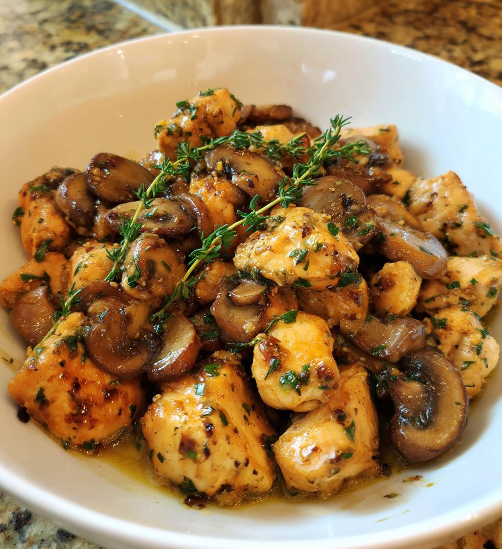 chicken and mushroom - detail 1