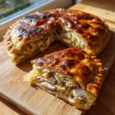 Heartwarming Chicken Cabbage Savory Pirog Recipe for 4