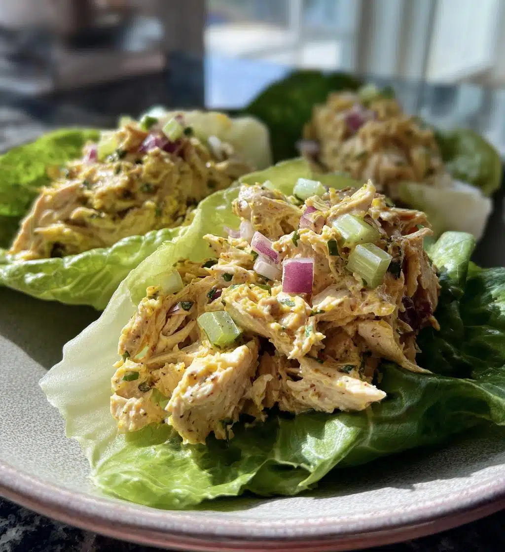 chicken salad lettuce wraps - detail 1