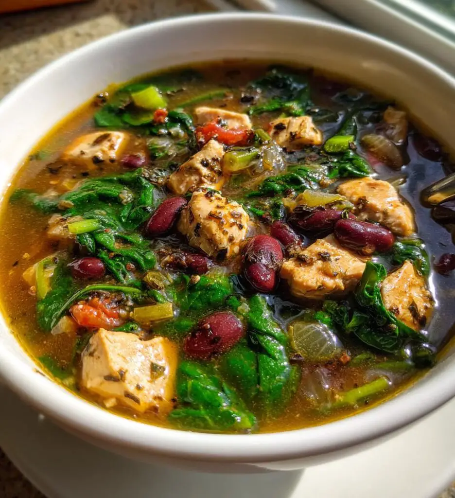 chicken spinach bean soup