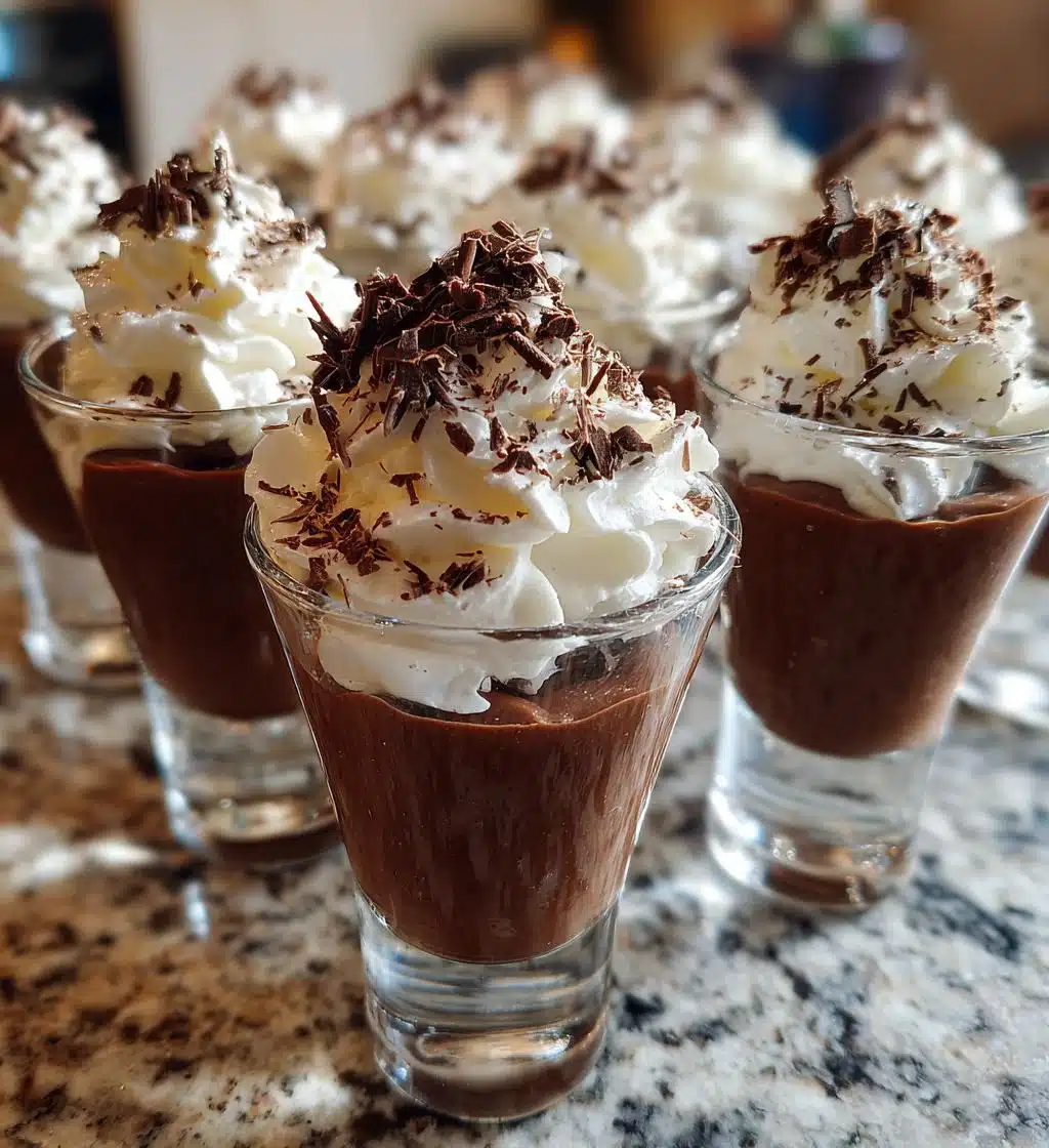 christmas chocolate kahlua baileys pudding shots - detail 1