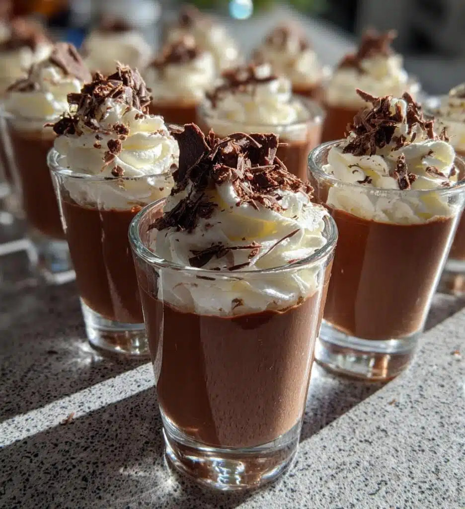 christmas chocolate kahlua baileys pudding shots