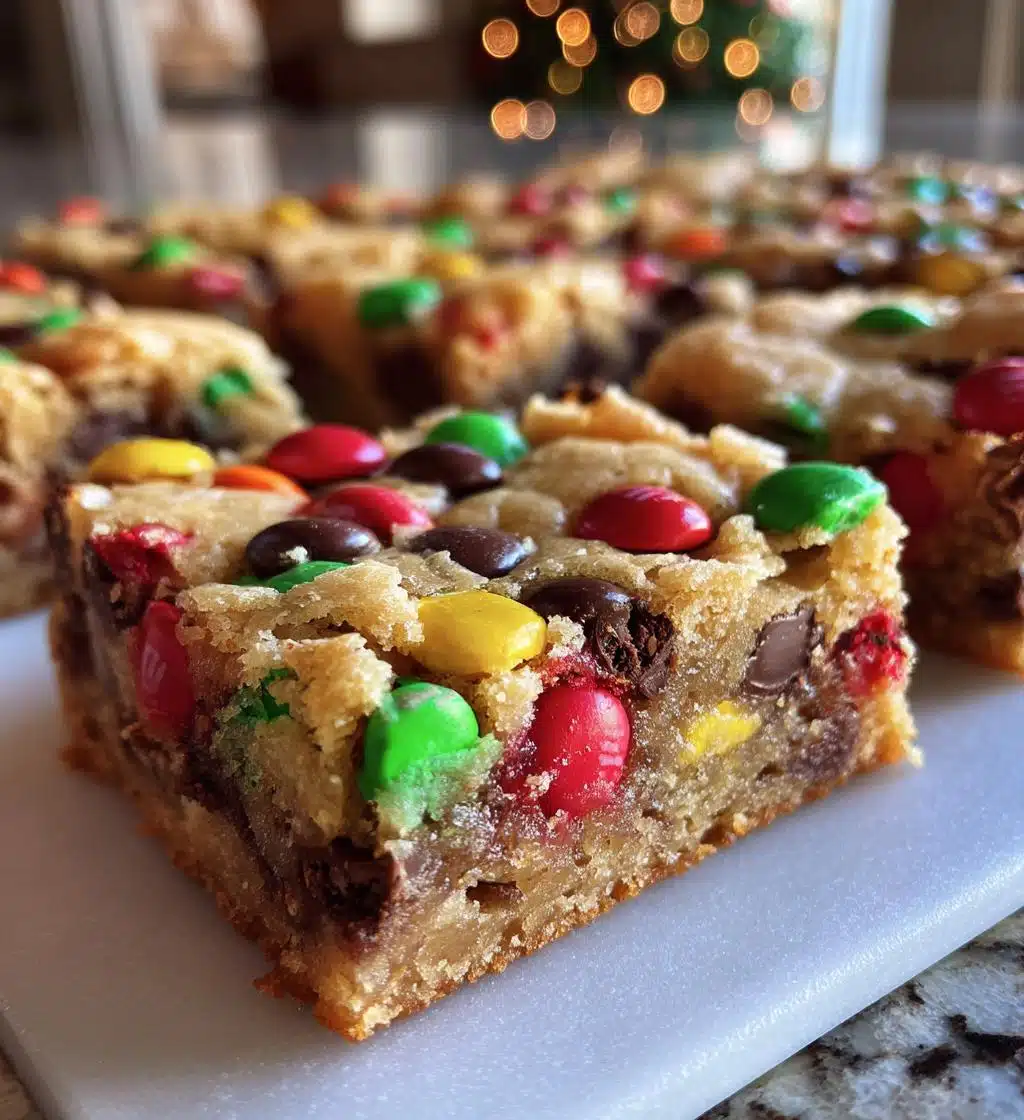 christmas mm cookie bars - detail 1