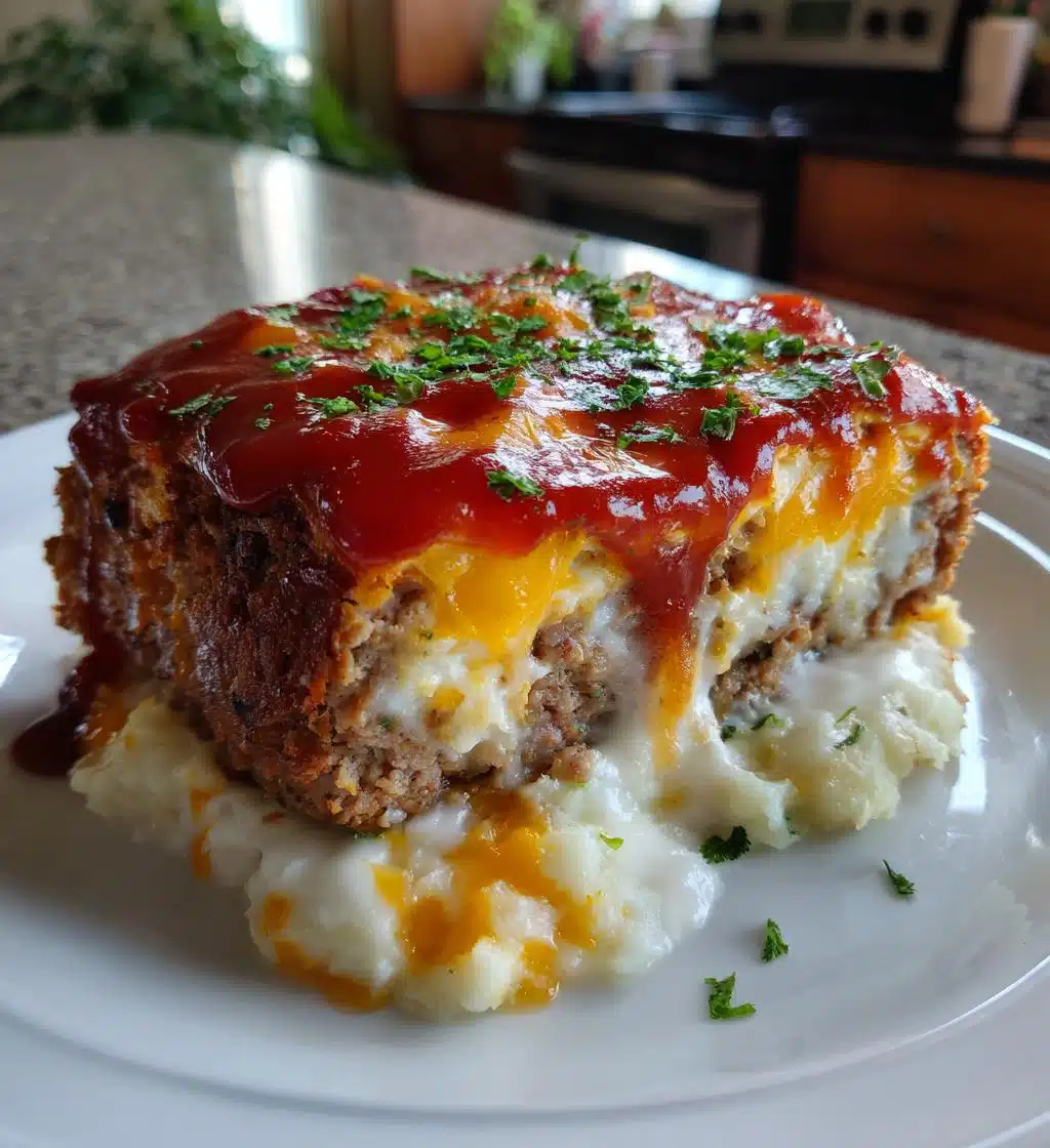 cowboy meatloaf and potato casserole - detail 1