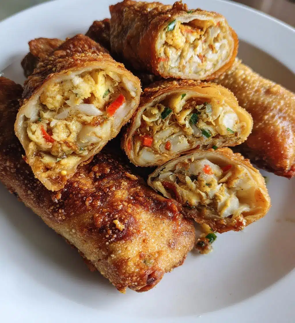 crab cake egg rolls