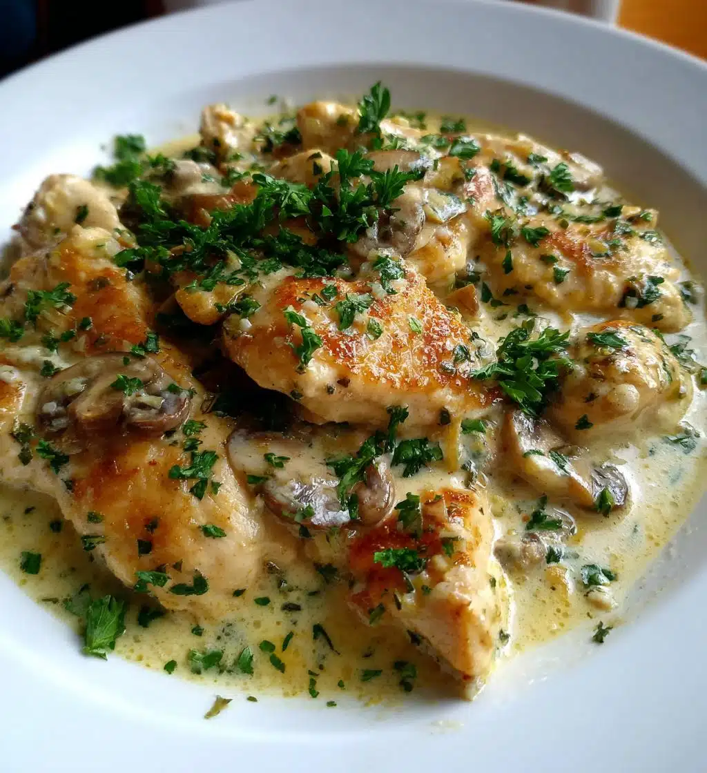 creamy garlic chicken - detail 1