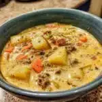 creamy potato hamburger soup recipe
