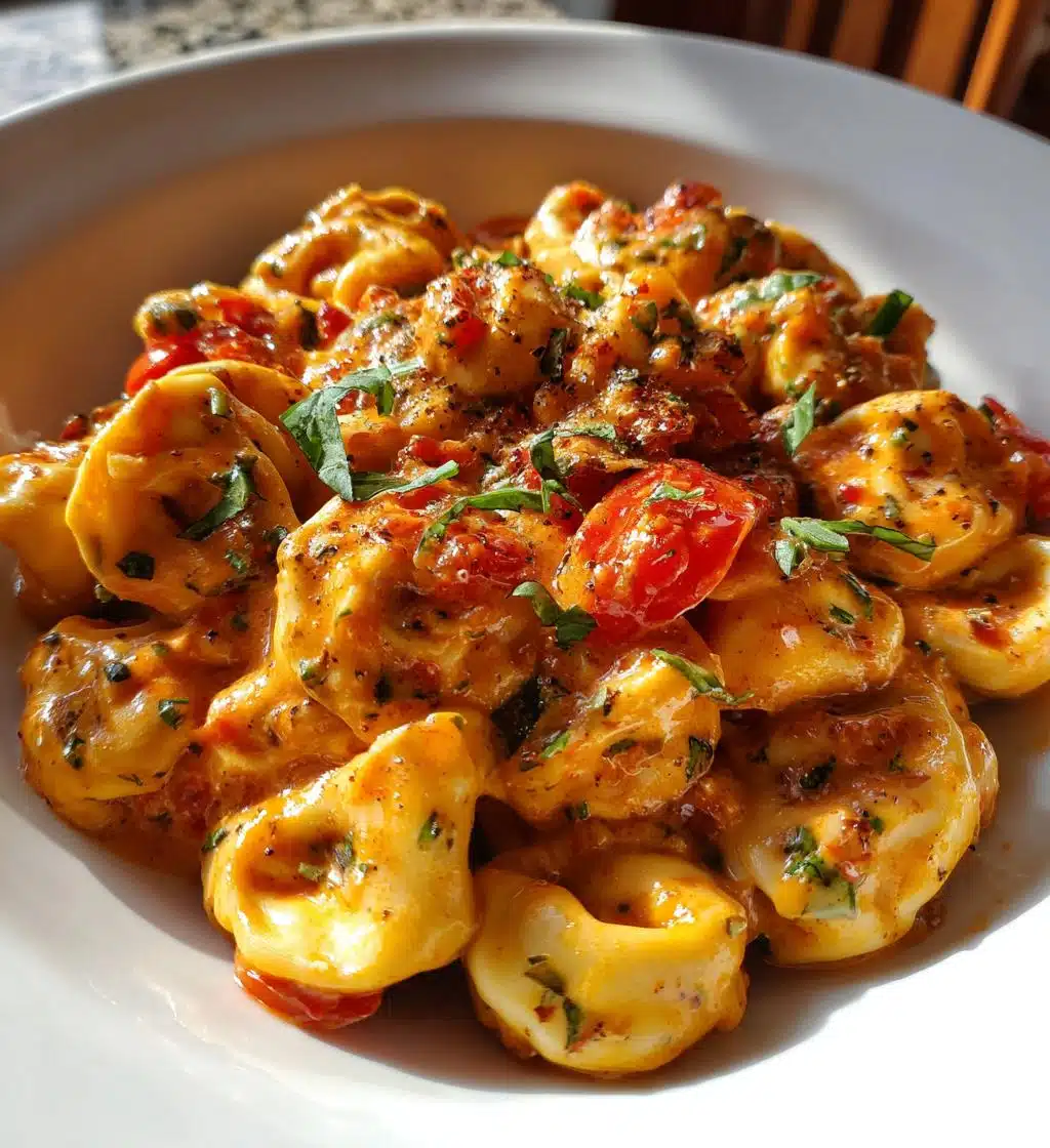 creamy tortellini with tomatoes