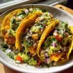 crispy poblano chicken tacos with avocado jalapeno salsa