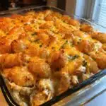 crockpot cheesy chicken tater tot casserole