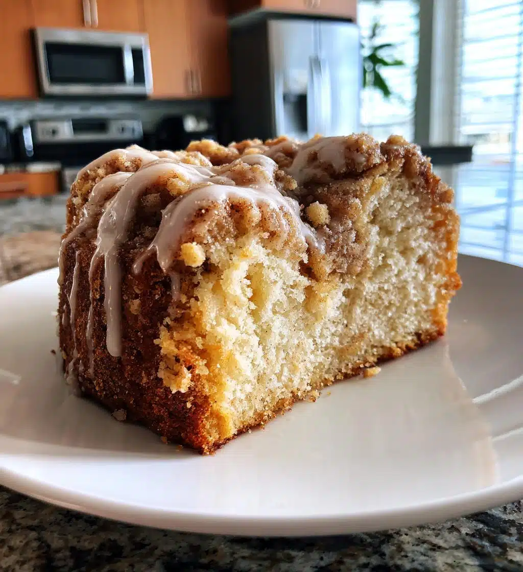 easy cinnamon roll coffee cake - detail 1